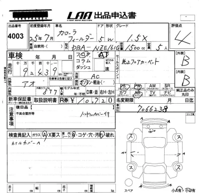 Toyota Corolla Fielder