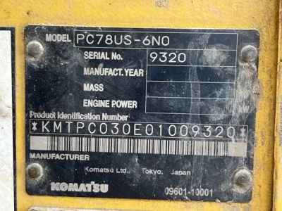 KOMATSU PC78US-6N0