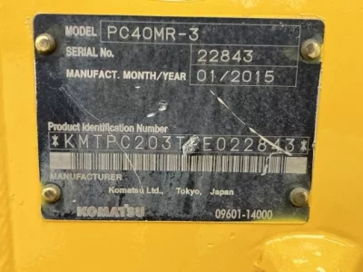 KOMATSU PC40MR-3