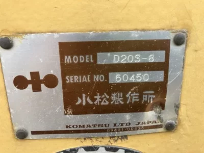 KOMATSU D20S-6